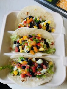 Fish Tacos with Rainbow Salsa