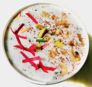 Persian Chilled Yogurt Soup with Rosewater and Nuts